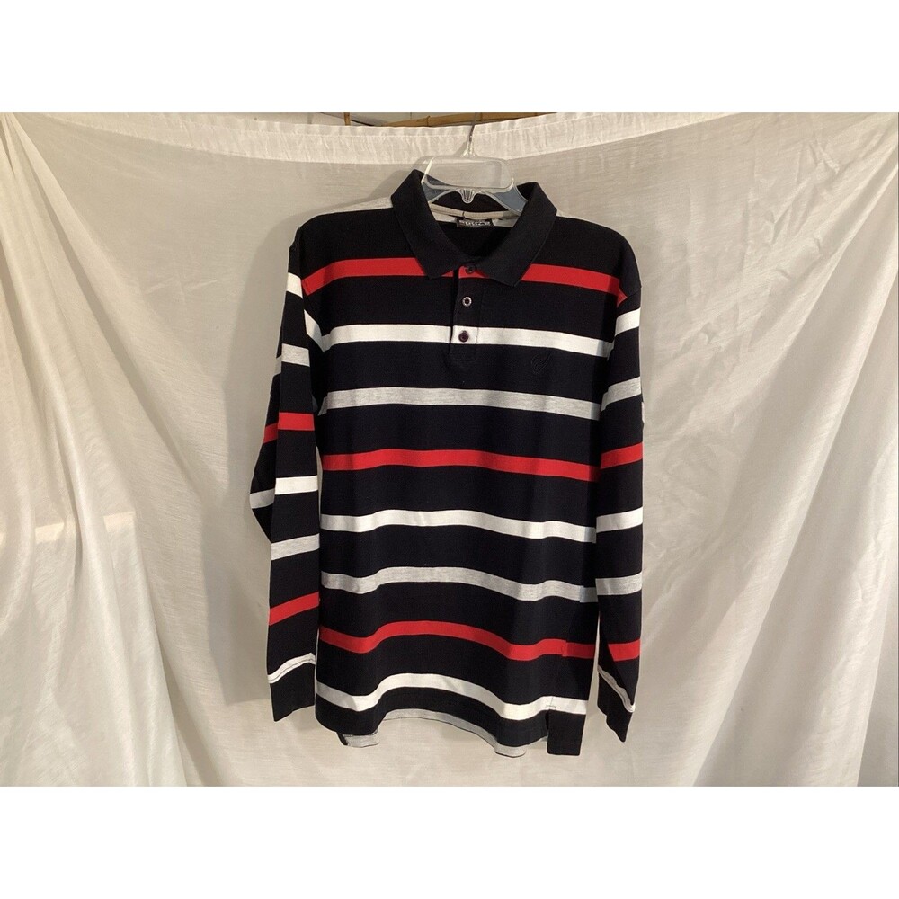 vtg southpole shirt polo men large striped long sleeve 90s Y2K streetwear